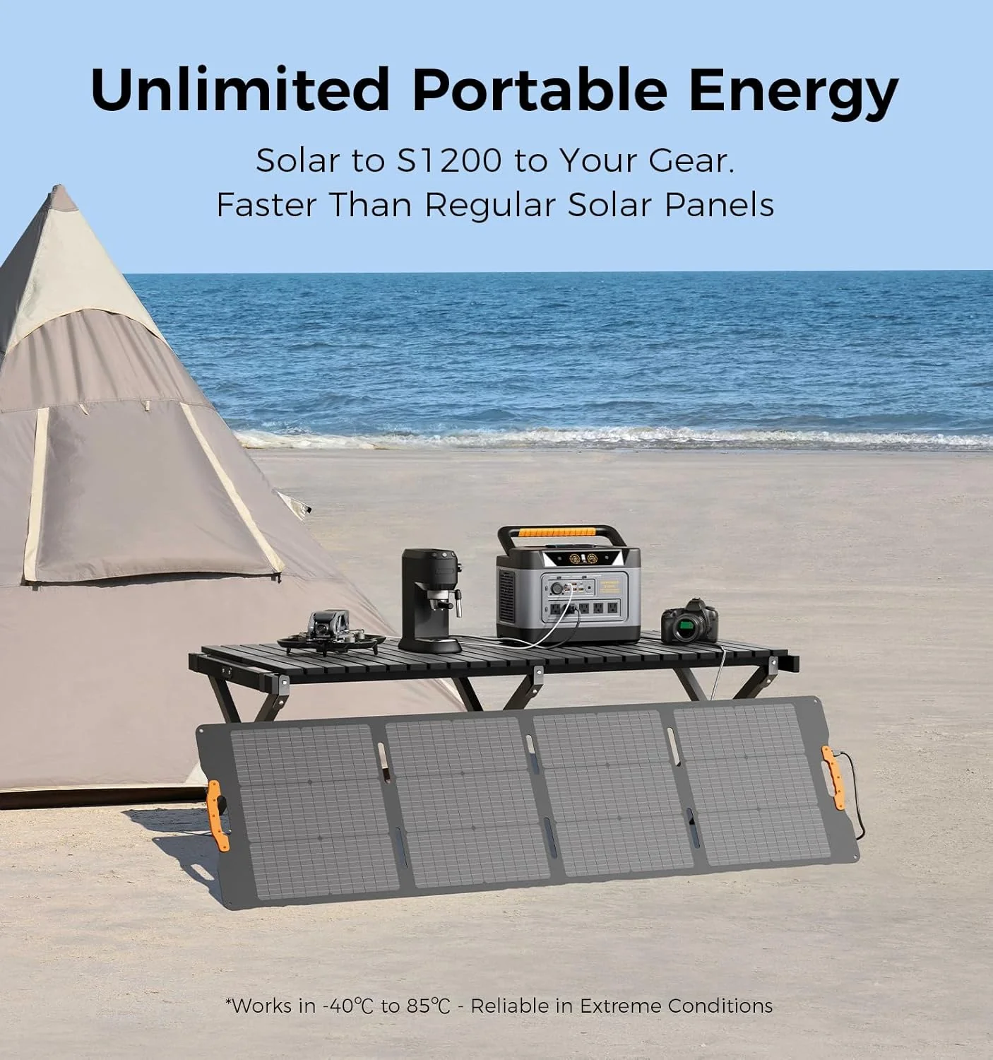 210W Portable Foldable Solar Panel for Camping, RV, Home Use - Image 6