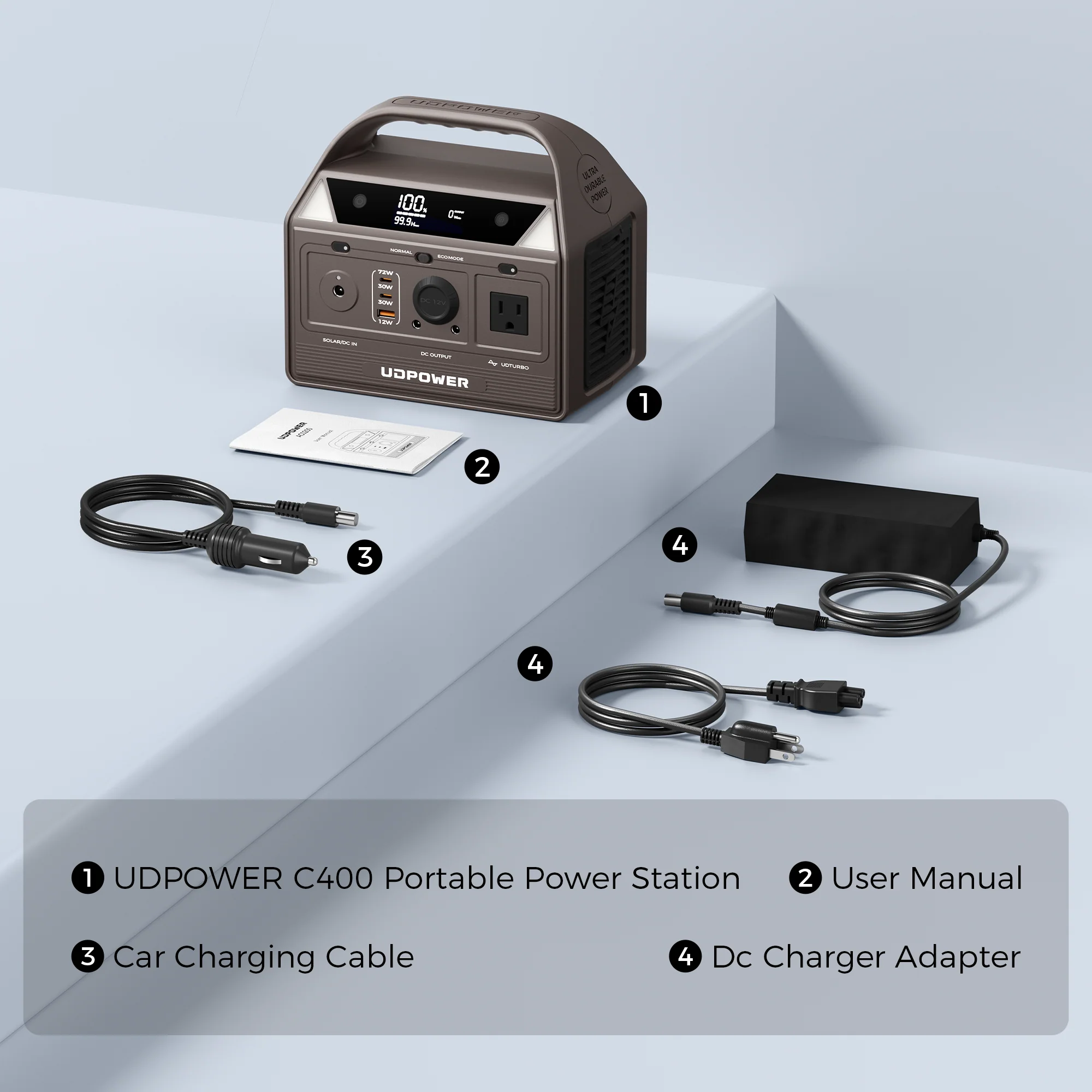 UDPOWER C200 Portable Power Station, 200W Pure Sine Wave - Image 8