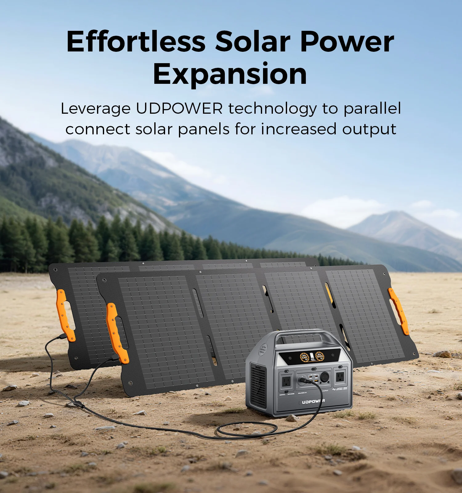 UDPOWER 120W Portable Solar Panel, Solar Suitcase Panel for Camping - Image 8