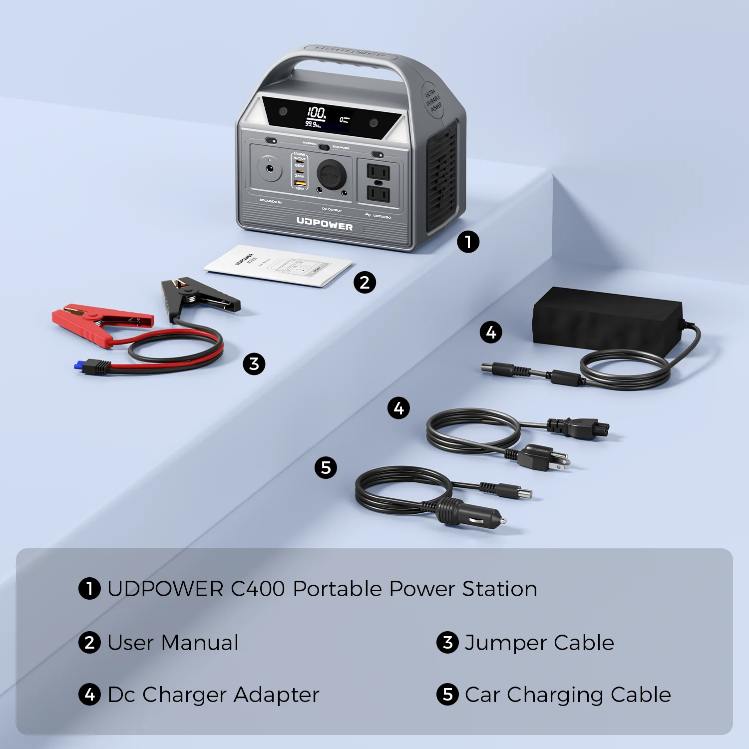 UDPOWER C400 Portable Power Station - Image 9