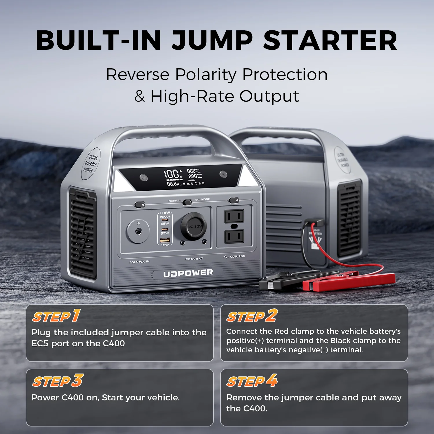 UDPOWER C400 Portable Power Station - Image 6