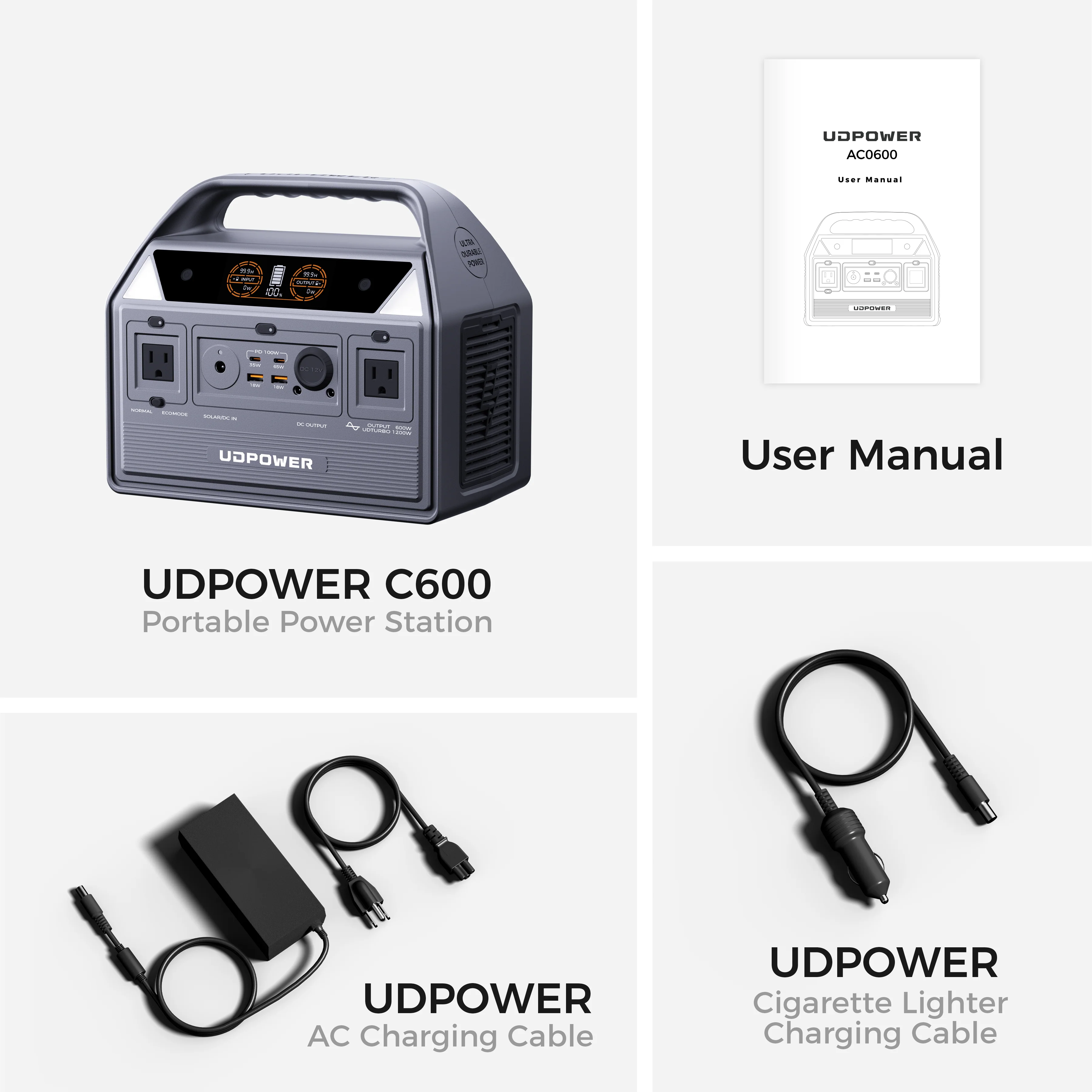 UDPOWER C600 Portable Power Station - Image 7