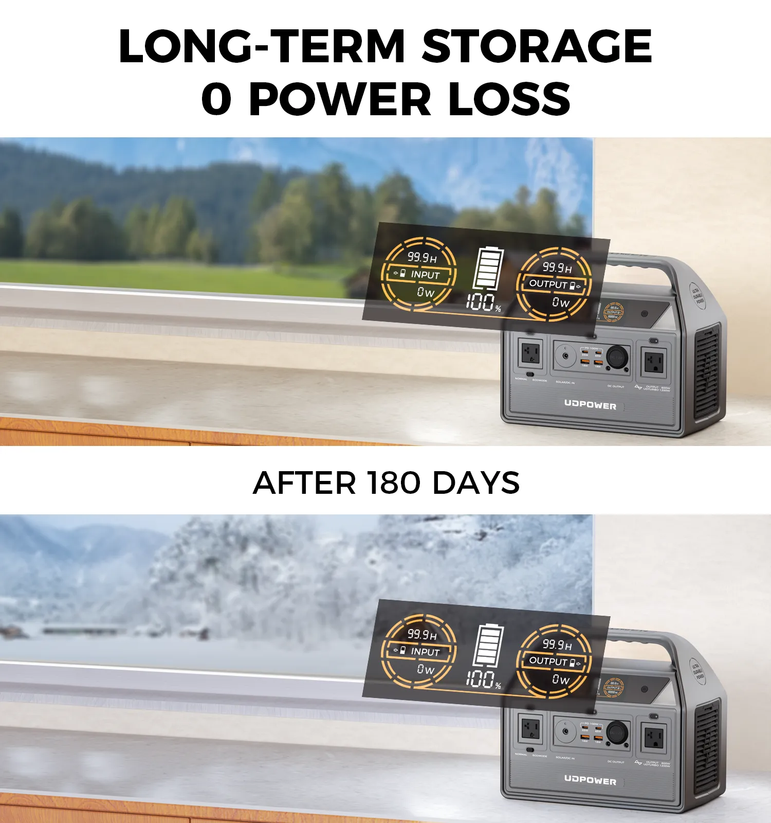 UDPOWER C600 Portable Power Station - Brown - Image 8