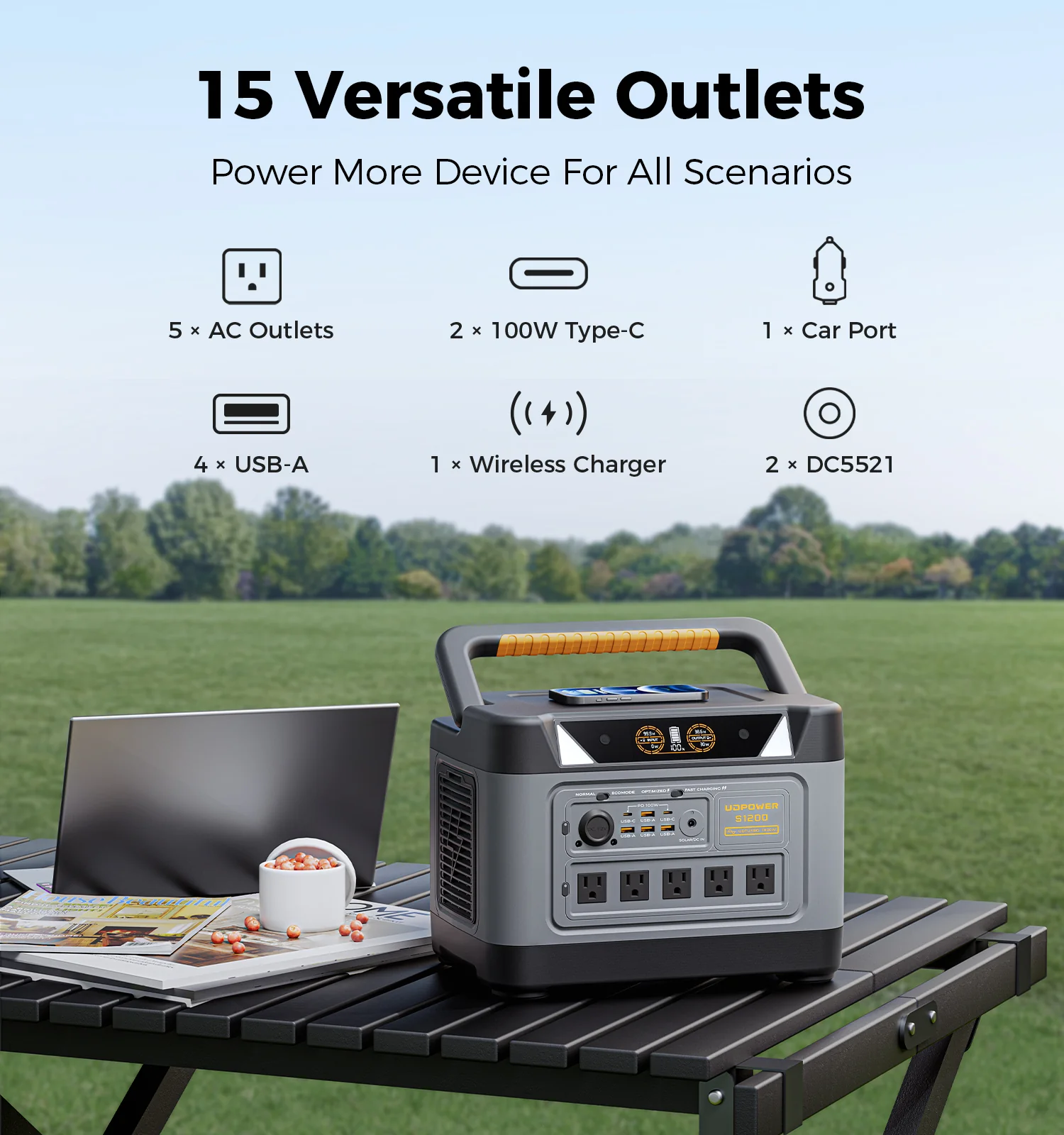 UDPOWER S1200 Portable Power Station - Image 3