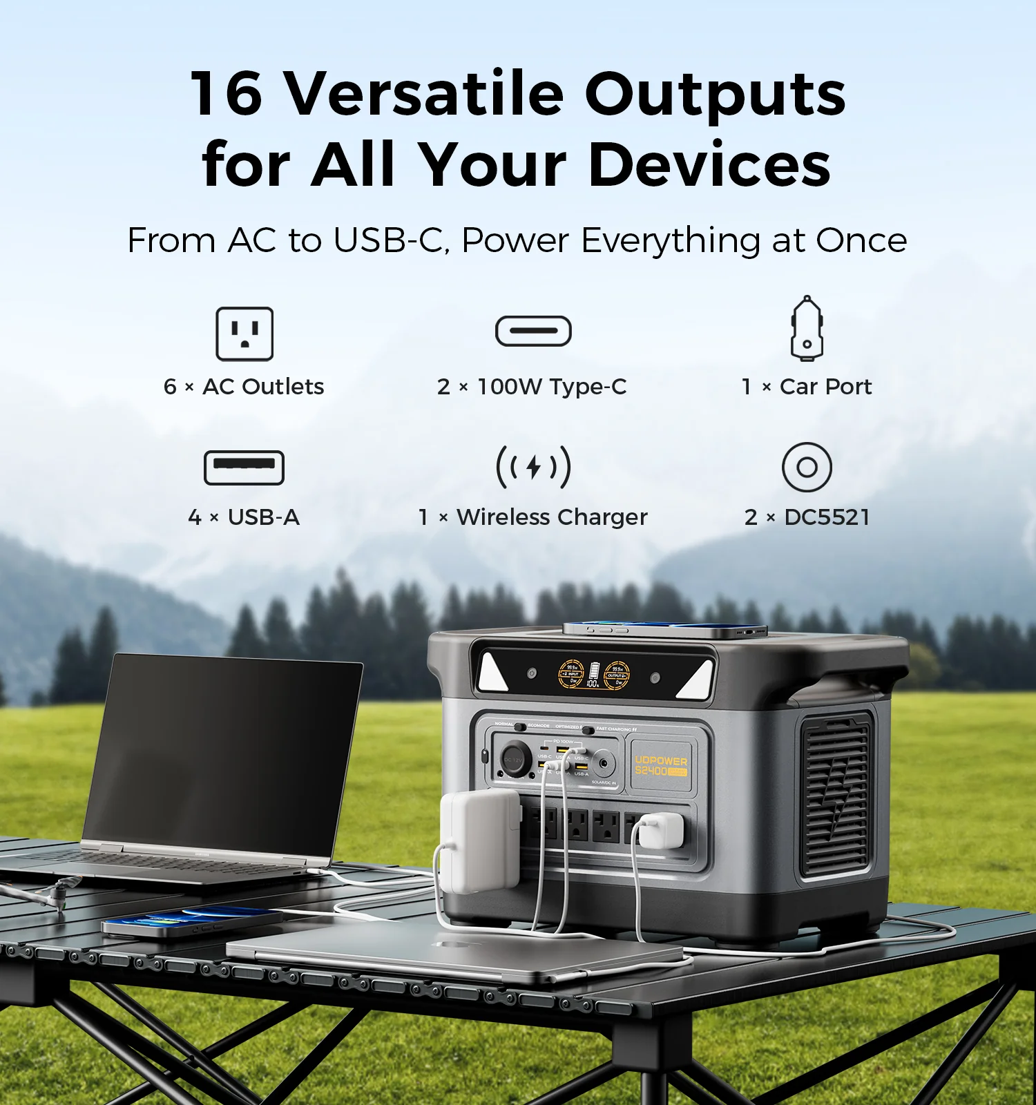 UDPOWER S2400 Portable Power Station - Image 3