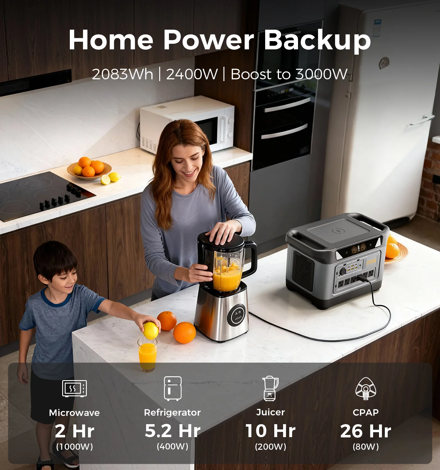 UDPOWER S2400 Portable Power Station - Image 5